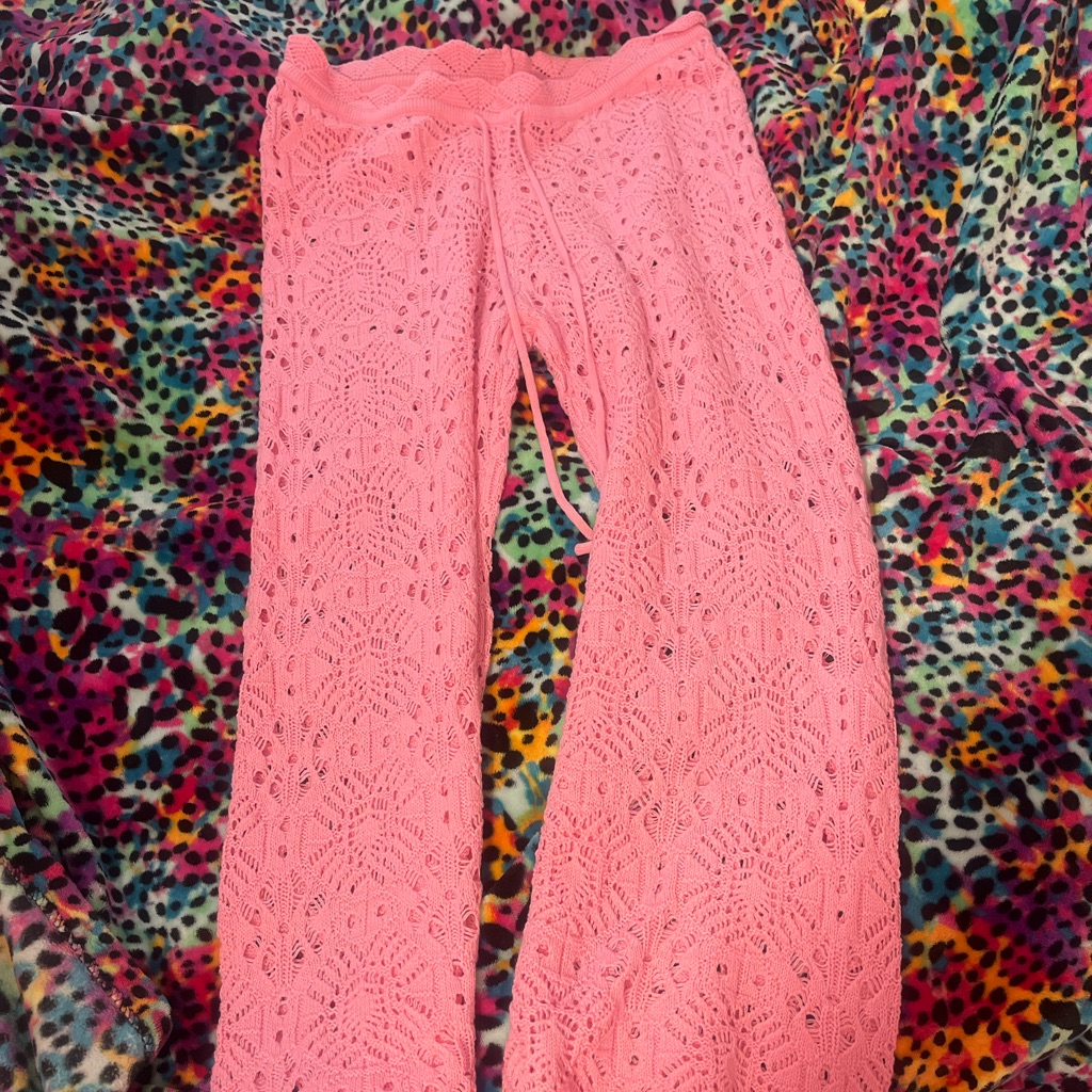 Pink Crochet Pants